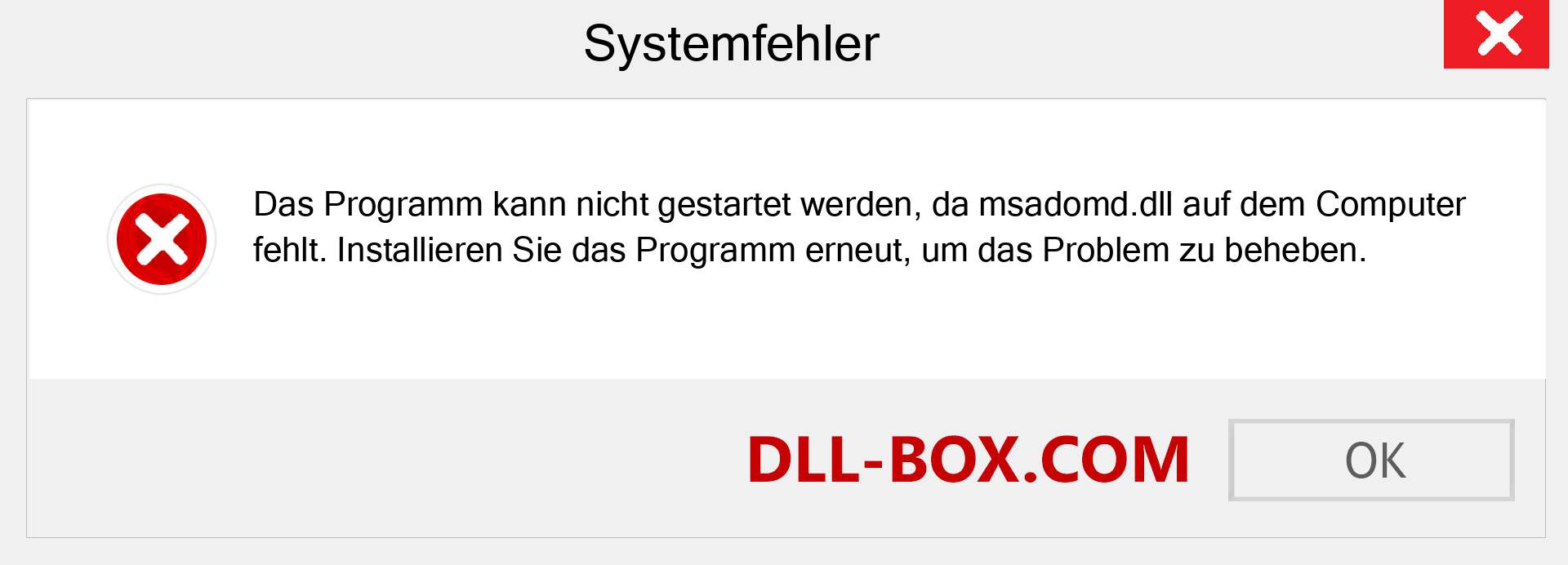 msadomd.dll-Datei fehlt?. Download für Windows 7, 8, 10 - Fix msadomd dll Missing Error unter Windows, Fotos, Bildern