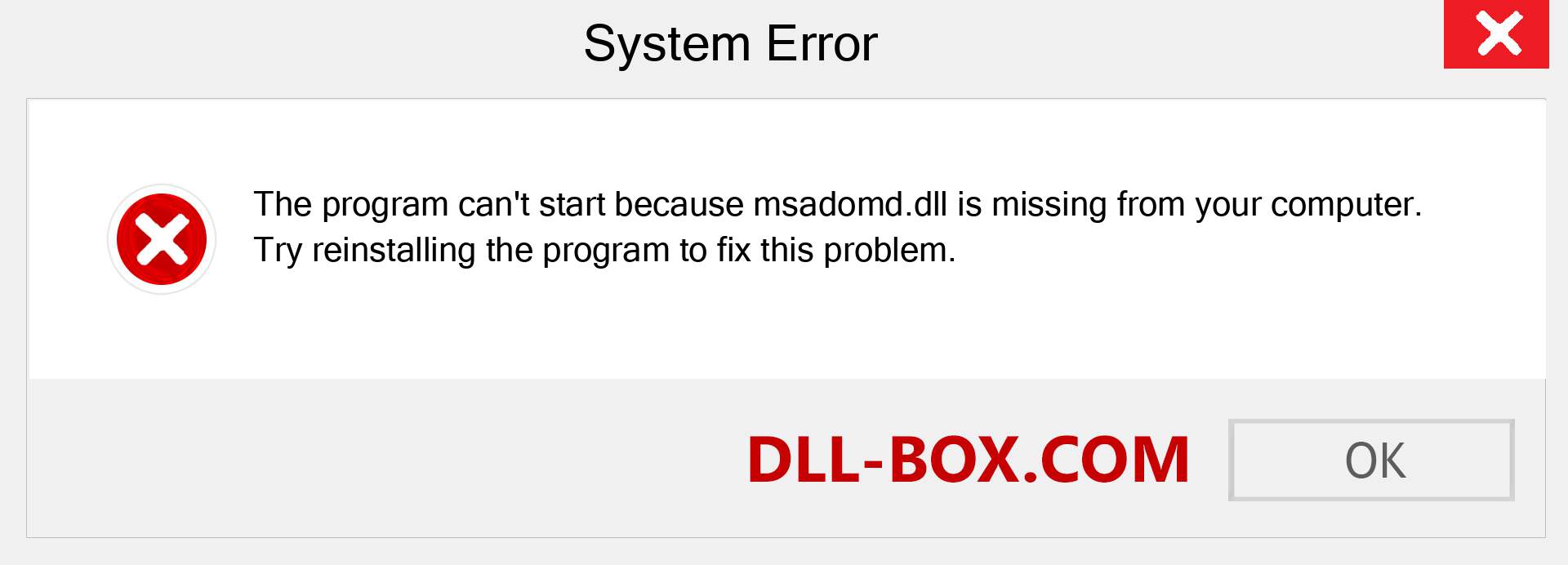  msadomd.dll file is missing?. Download for Windows 7, 8, 10 - Fix  msadomd dll Missing Error on Windows, photos, images